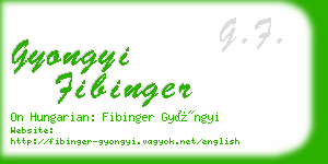 gyongyi fibinger business card